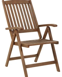Set di 6 sedie da giardino con cuscini AMANTEA PREMIUM Legno d'acacia Blu