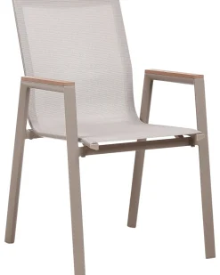 Set di 4 sedie da giardino TIANO Metallo Tortora