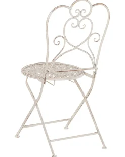 Set di 2 sedie da giardino TRIESTE Pieghevole Metallo Beige chiaro