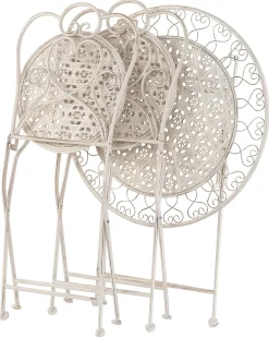 Set di 2 sedie da giardino TRIESTE Pieghevole Metallo Beige chiaro