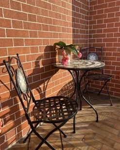 Set di 2 sedie da giardino CARIATI Metallo Nero
