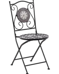 Set di 2 sedie da giardino CARIATI Metallo Nero