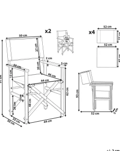 Set di 2 sedie da giardino CINE Legno d'acacia Grigio