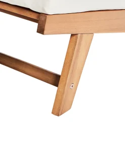 Set di 2 sedie da giardino con cuscini MICCIANO Legno d'acacia Bianco sporco