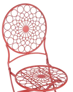 Set di 2 sedie da giardino SCARIO Metallo Rosso