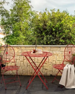 Set di 2 sedie da giardino SCARIO Metallo Rosso