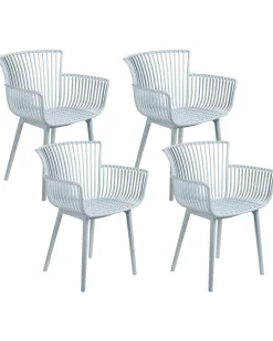 Set di 4 sedie da giardino PESARO Azzurro