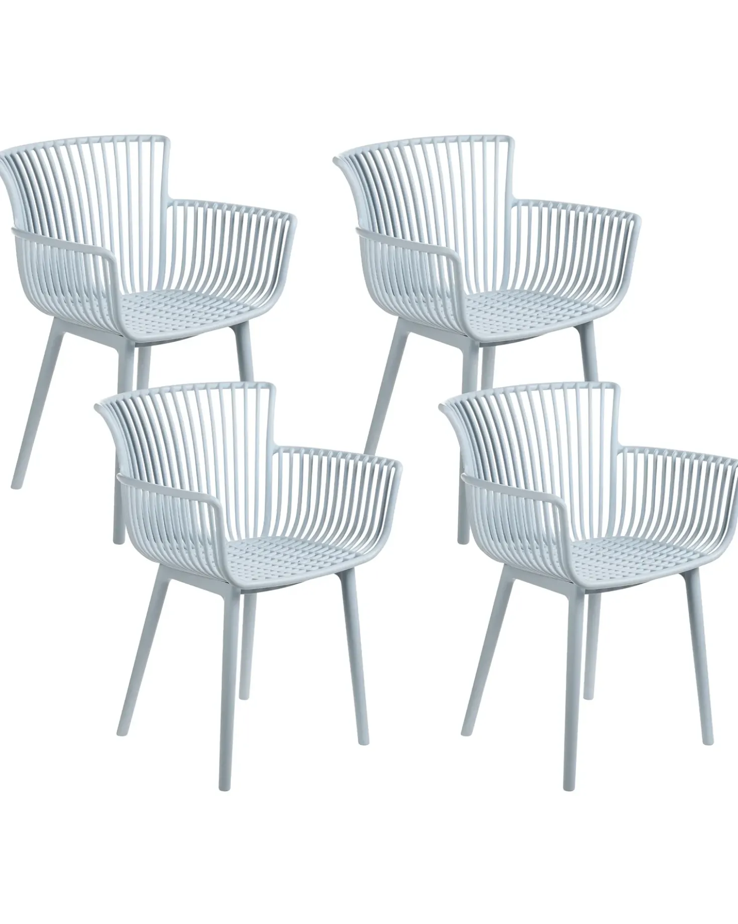 Set di 4 sedie da giardino PESARO Azzurro