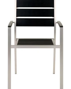 Set di 6 sedie da giardino VERNIO Nero/Argento
