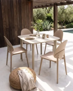 Set di 4 sedie da giardino CEARA Beige