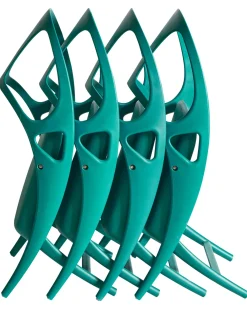 Set di 4 sedie da giardino NEMI Pieghevole Foglia di tè
