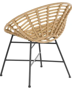 Set di 2 sedie da giardino ACERRA Rattan sintetico (PE) Marrone chiaro