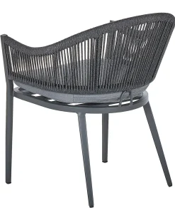 Set di 2 sedie da giardino con cuscini MILETO Metallo Grigio