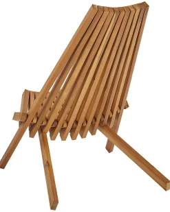 Set di 2 sedie da giardino BELLANO Legno d'acacia Marrone