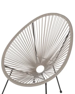 Set di 2 sedie da giardino ACAPULCO II Rattan sintetico (PE) Grigio chiaro