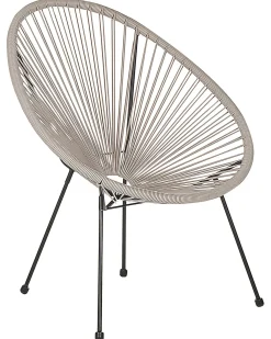 Set di 2 sedie da giardino ACAPULCO II Rattan sintetico (PE) Grigio chiaro