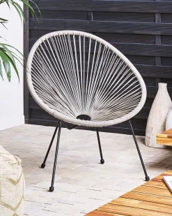 Set di 2 sedie da giardino ACAPULCO II Rattan sintetico (PE) Grigio chiaro