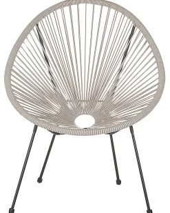Set di 2 sedie da giardino ACAPULCO II Rattan sintetico (PE) Grigio chiaro
