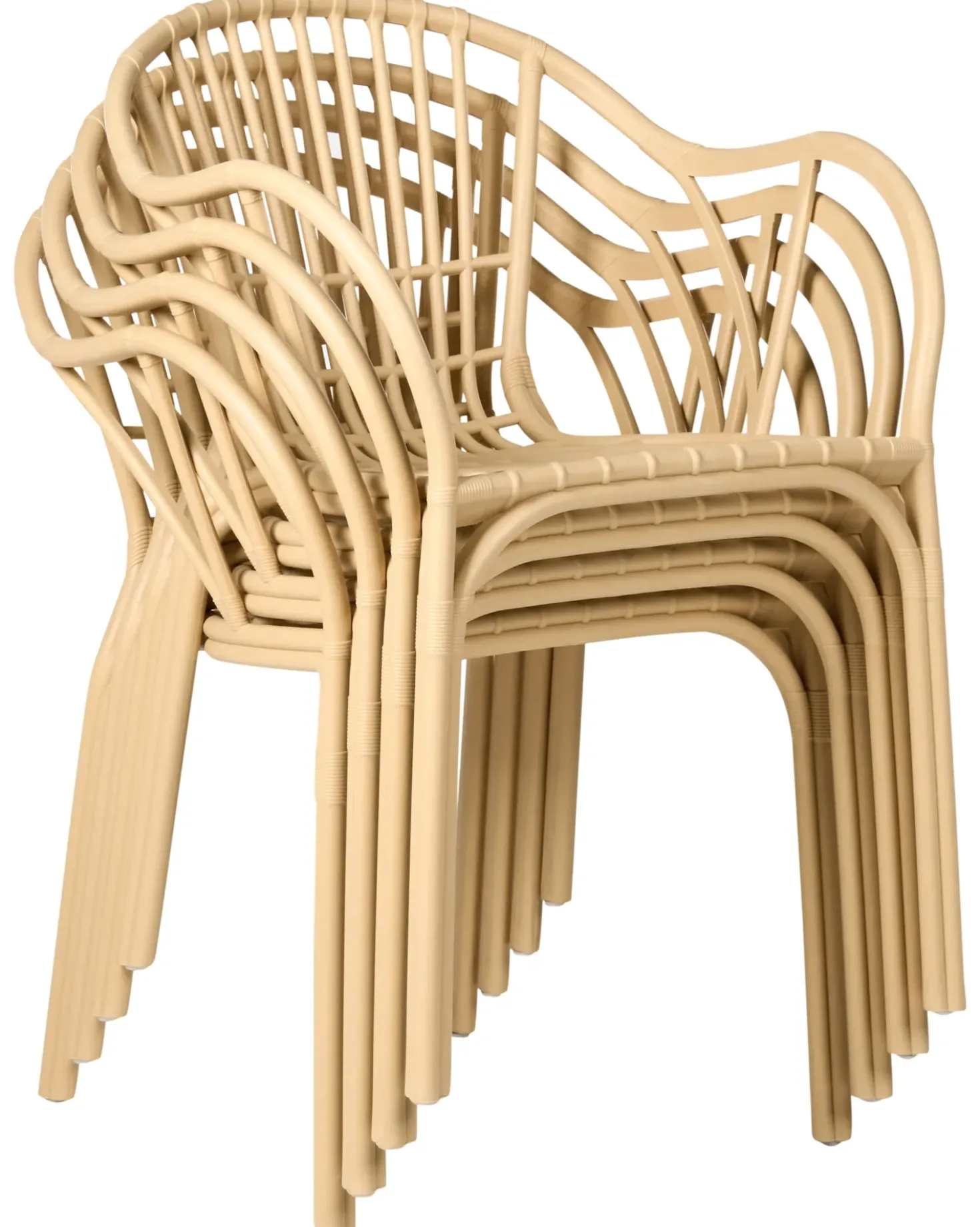 Set di 4 sedie da giardino ANDORA Beige