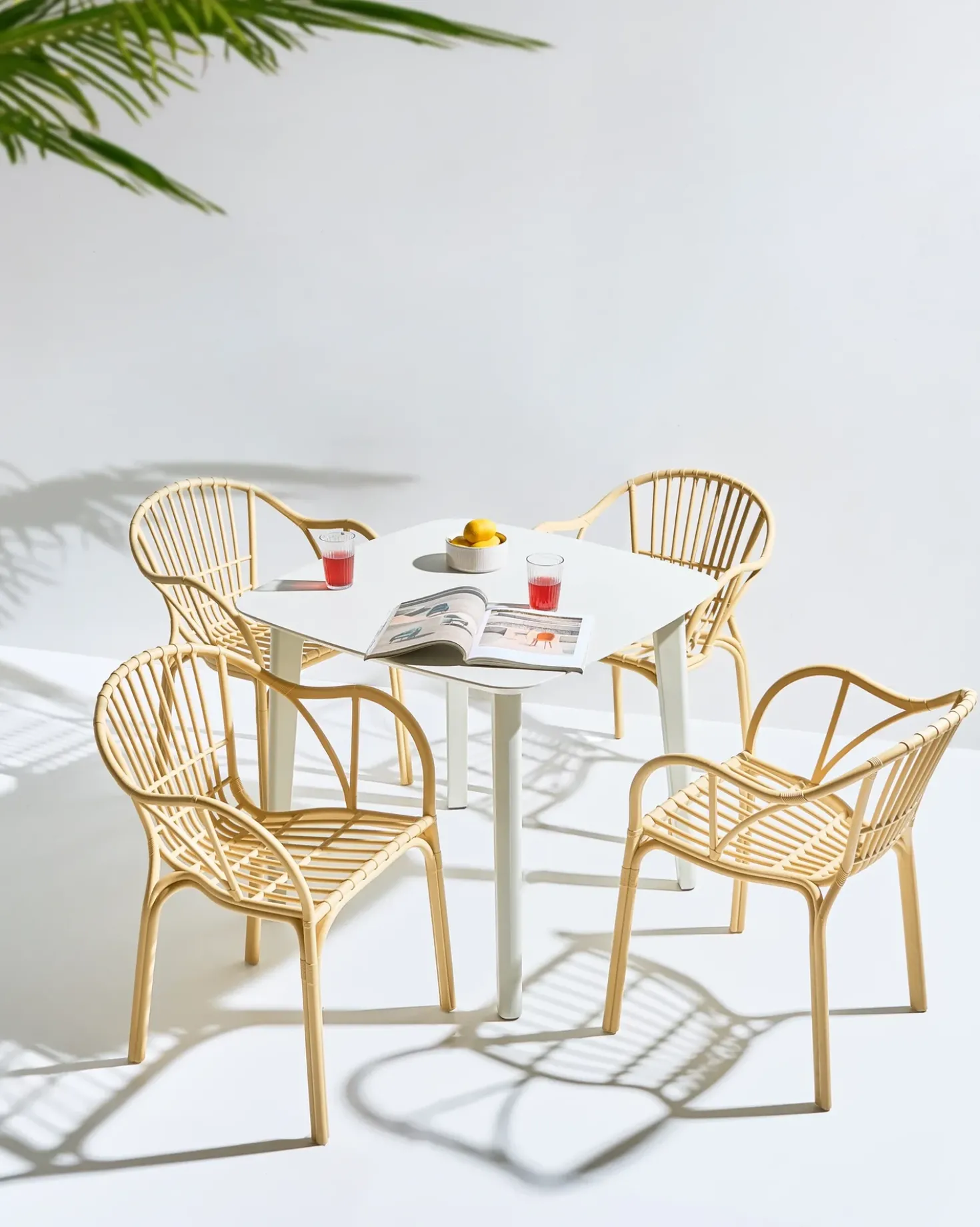 Set di 4 sedie da giardino ANDORA Beige