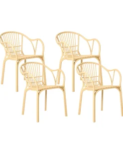 Set di 4 sedie da giardino ANDORA Beige