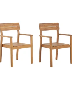 Set di 2 sedie da giardino FORNELLI Legno d'acacia Marrone