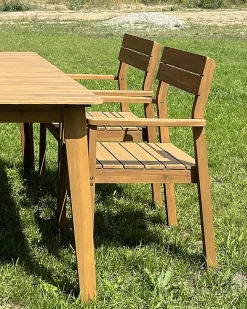 Set di 2 sedie da giardino FORNELLI Legno d'acacia Marrone