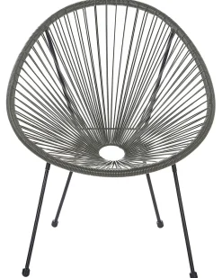 Set di 2 sedie da giardino ACAPULCO II Rattan sintetico (PE) Grigio scuro