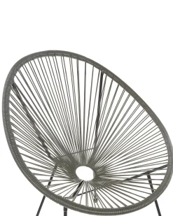 Set di 2 sedie da giardino ACAPULCO II Rattan sintetico (PE) Grigio scuro