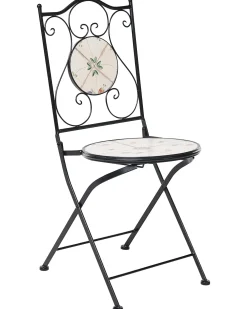 Set di 2 sedie da giardino CARONA Pieghevole Metallo Nero