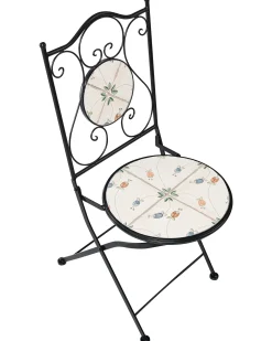Set di 2 sedie da giardino CARONA Pieghevole Metallo Nero