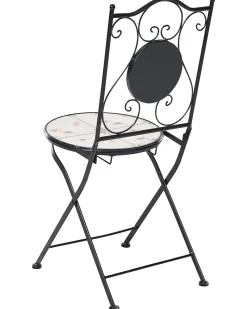 Set di 2 sedie da giardino CARONA Pieghevole Metallo Nero