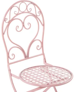 Set di 2 sedie da giardino ALBINIA Metallo Rosa