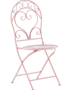 Set di 2 sedie da giardino ALBINIA Metallo Rosa