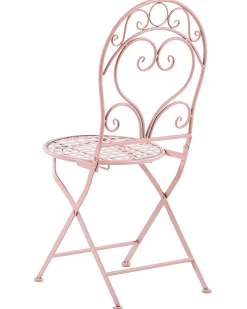 Set di 2 sedie da giardino ALBINIA Metallo Rosa