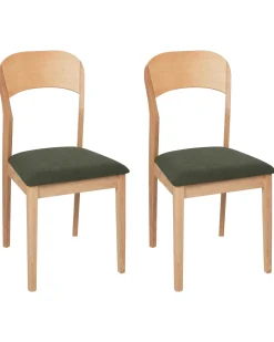 Set di 2 sedie da pranzo ALVIN Legno Marrone chiaro