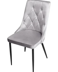 Set di 2 sedie da pranzo AVENIR Velluto Grigio chiaro