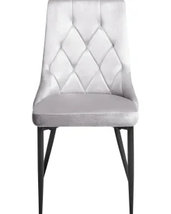Set di 2 sedie da pranzo AVENIR Velluto Grigio chiaro