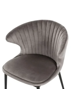 Set di 2 sedie da pranzo AUGUSTA Velluto Grigio