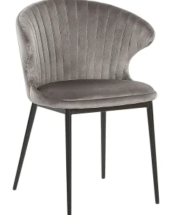Set di 2 sedie da pranzo AUGUSTA Velluto Grigio