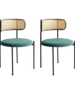 Set di 2 sedie da pranzo ANDOVER Metallo Verde