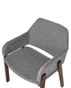 Set di 2 sedie da pranzo ALBION Tessuto Grigio