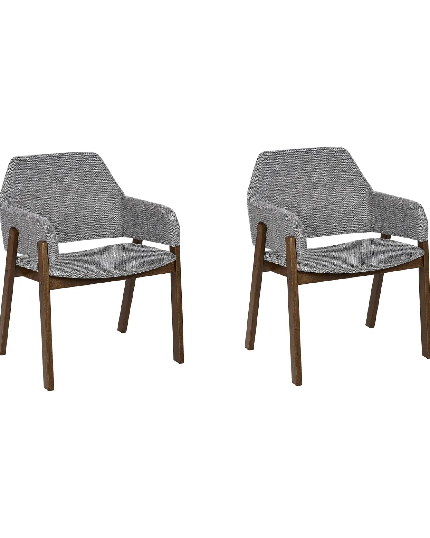 Set di 2 sedie da pranzo ALBION Tessuto Grigio