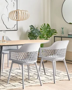 Set di 2 sedie da pranzo ALMIRA Grigio chiaro
