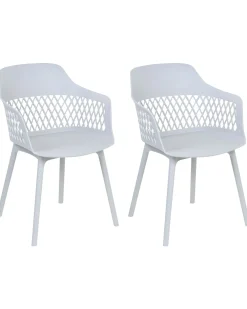 Set di 2 sedie da pranzo ALMIRA Grigio chiaro