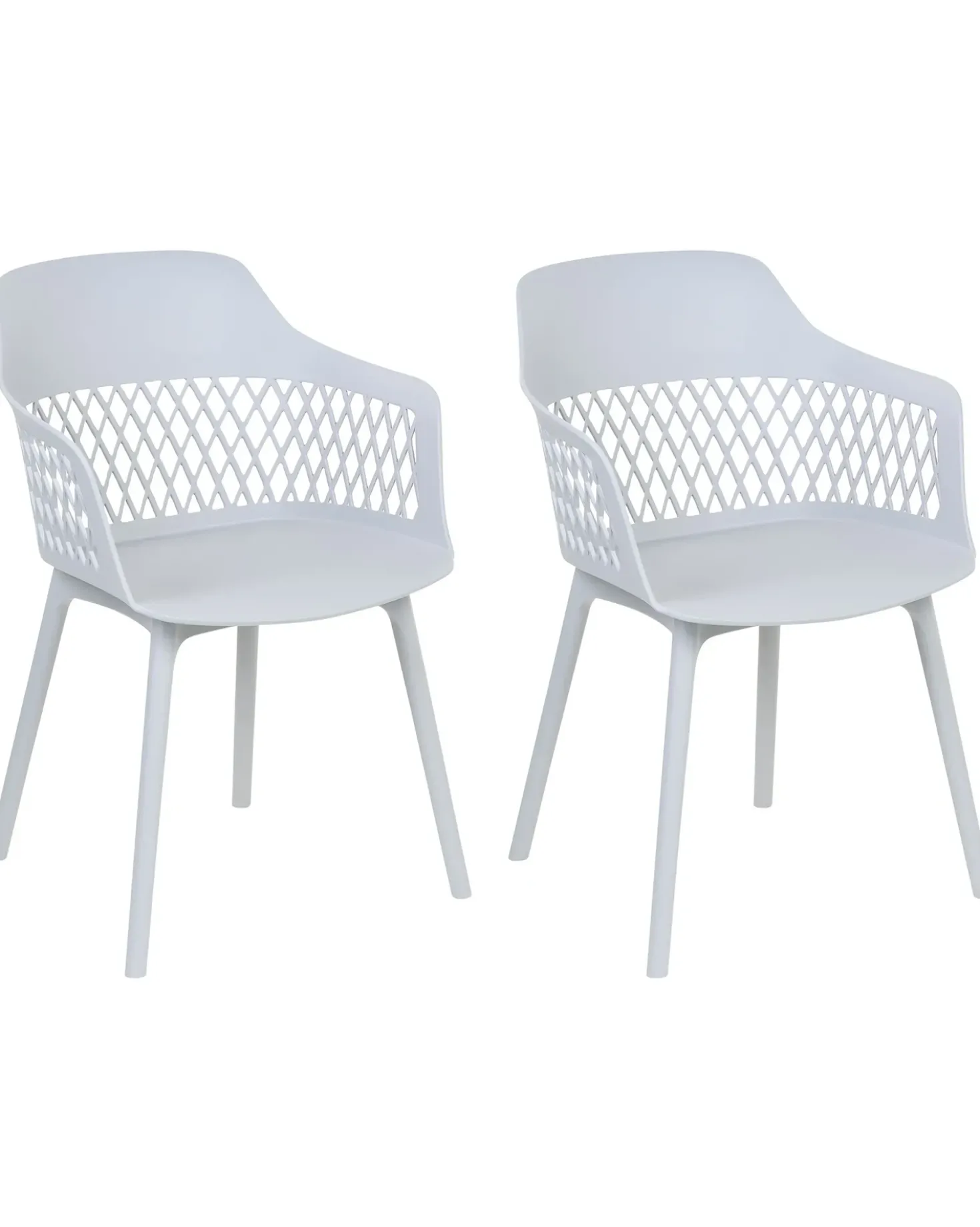 Set di 2 sedie da pranzo ALMIRA Grigio chiaro