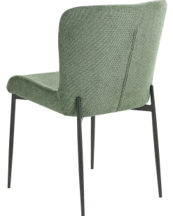 Set di 2 sedie da pranzo ADA Tessuto Verde scuro