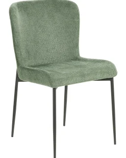 Set di 2 sedie da pranzo ADA Tessuto Verde scuro