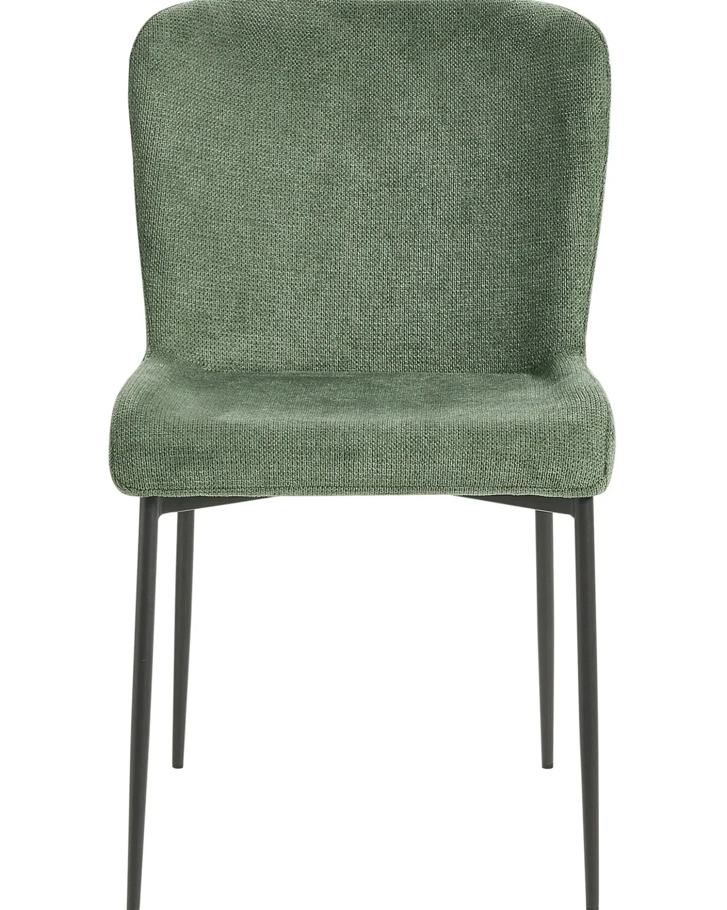 Set di 2 sedie da pranzo ADA Tessuto Verde scuro