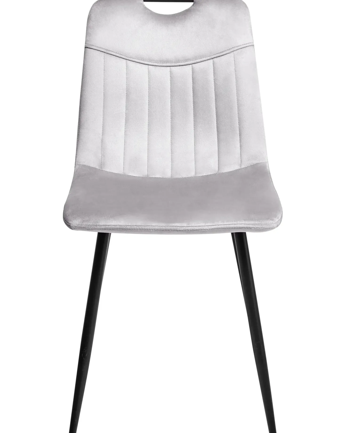 Set di 4 sedie da pranzo ARGYLE Velluto Grigio chiaro